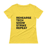 Ladies' Scoopneck "Rehearse-Repeat" T-Shirt