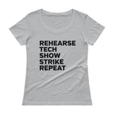 Ladies' Scoopneck "Rehearse-Repeat" T-Shirt